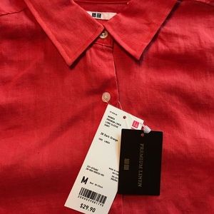 Uniqlo Long Sleeved Linen Button Down Shirt
